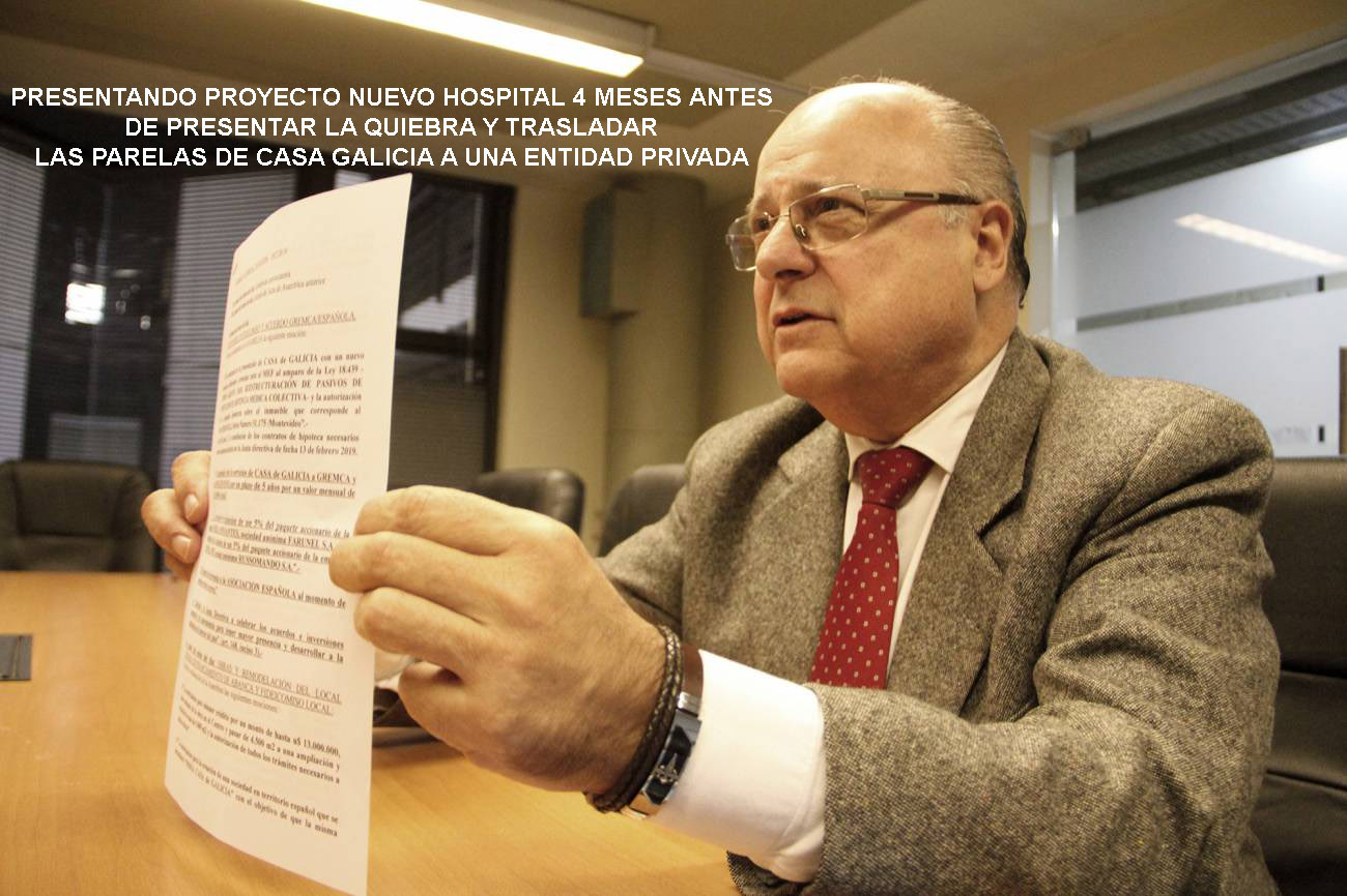 Exclusiva; Feijóo se presenta en Uruguay para avalar un negocio privado  piramidal con la salud privatizando parcelas 4 meses antes de presentar la  quiebra del hospital de la Casa de Galicia. |