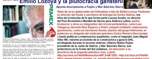 Según Carlos Fazio especialista en corrupción vincula a Feijóo y María del Mar Sánchez Sierra con la Criminalidad Organizada Internacional.